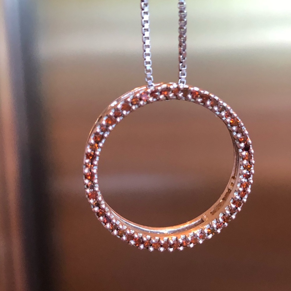 🎈Host Pick 🥳🎈Red Diamond Circle pendant & Chain